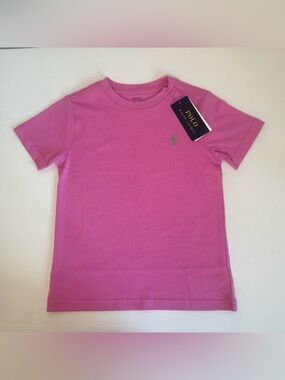 Polo Ralph Lauren Kids Pink T-Shirt Pony Logo Size 4 NEW